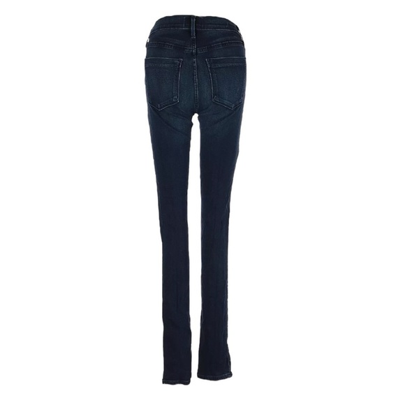 Agolde Dark Rinse Whisker Wash Mid rise Skinny Straight Leg Denim Jeans - Picture 8 of 8